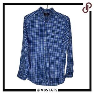 Vineyard Vines Slim Fit Tucker Shirt in Blue/White/Pink Plaid Size Small